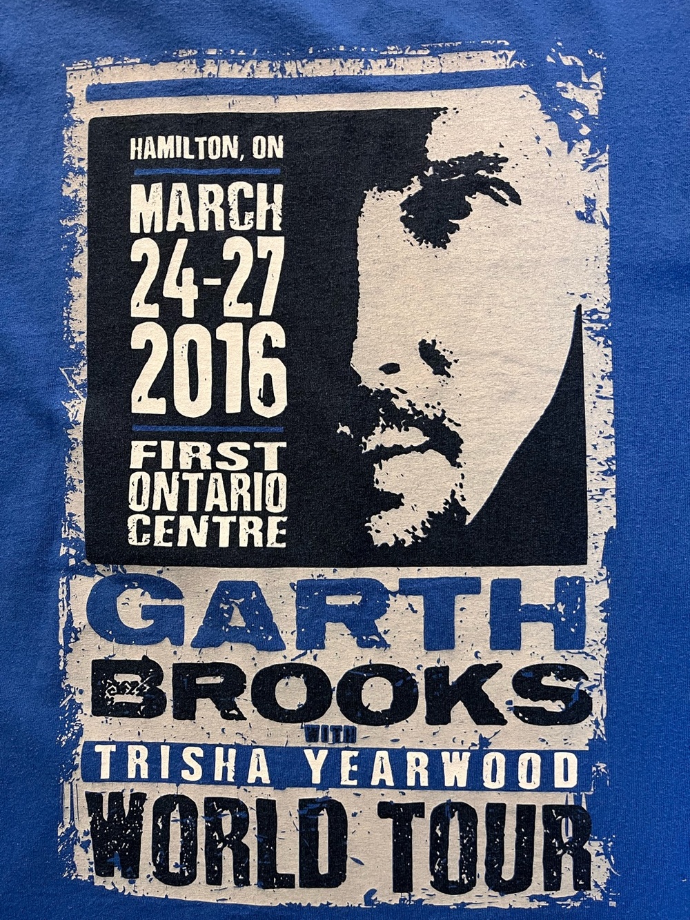 Garth Brooks 2016 Trisha Yearwood World Tour Graphic Tee - Blue